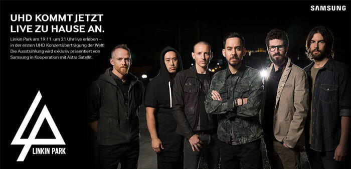 Linkin Park 4K Livekonzert von Samsung und Sky Deutschland