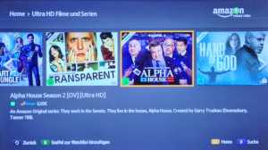 Amazon Ultra HD Streaming von Filmen und Serien