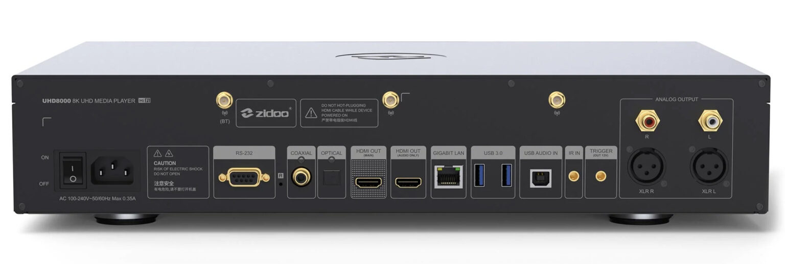 Zidoo UHD8000 High End Hi Fi Multimedia Player Mit 4K 8K Und Dualen