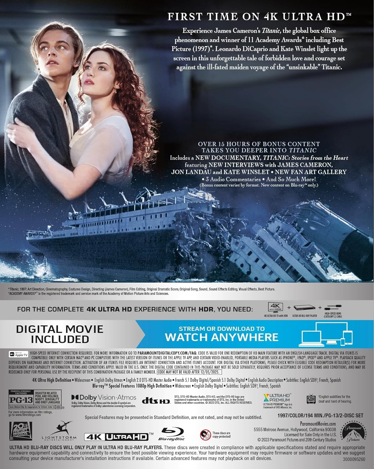 Titanic 4K-Remaster erscheint mit Dolby Vision und Dolby Atmos am 11.  Dezember 2023 - 4K Filme