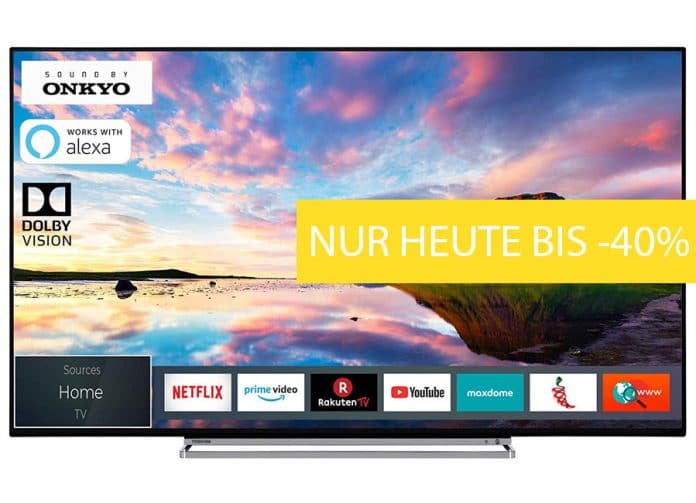 Nur heute gibt es ausgewählte Toshiba 4K Fernseher mit bis zu 40% Rabatt ab 299 Euro zu kaufen!