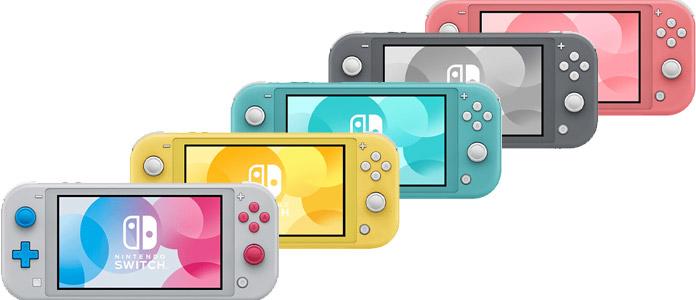 Alle Farbvarianten der Nintendo Switch Lite Konsole