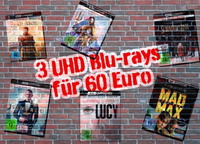 3x 4K UHD Blu-rays kaufen, nur 60 Euro zahlen!