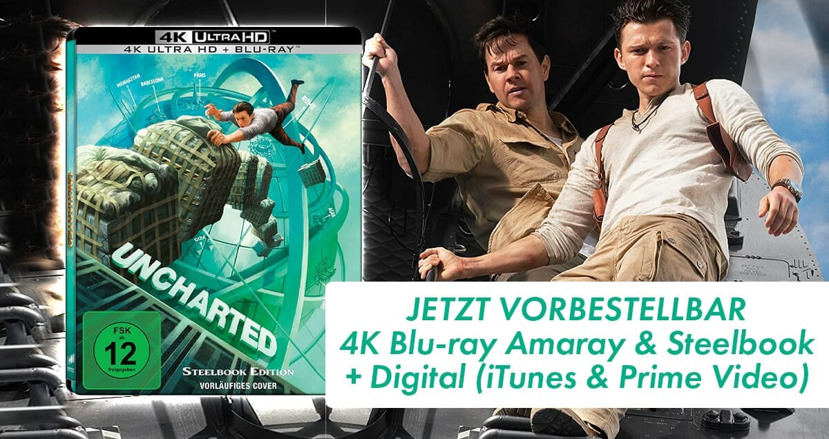 Uncharted Film Jetzt Auf 4K UHD Blu-ray, 4K Steelbook Und Digital ...