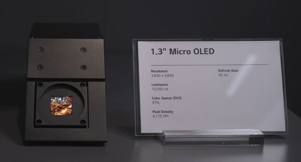 LG Display hat ein Micro-OLED-Display mit 10.000 Nits in petto.