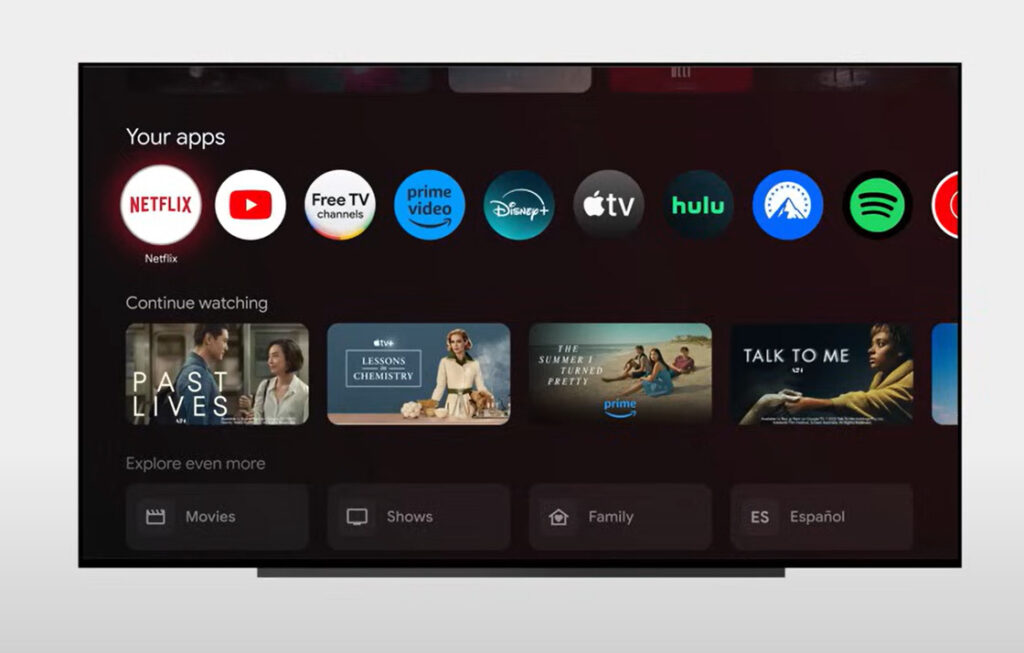 Durch die runden Logos passen mehr Apps auf den Startbildschirm des Android TV