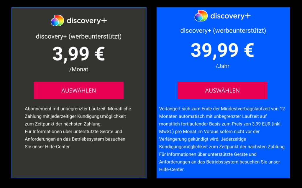 discovery+ bietet die Inhalte von Eurosport Premium.