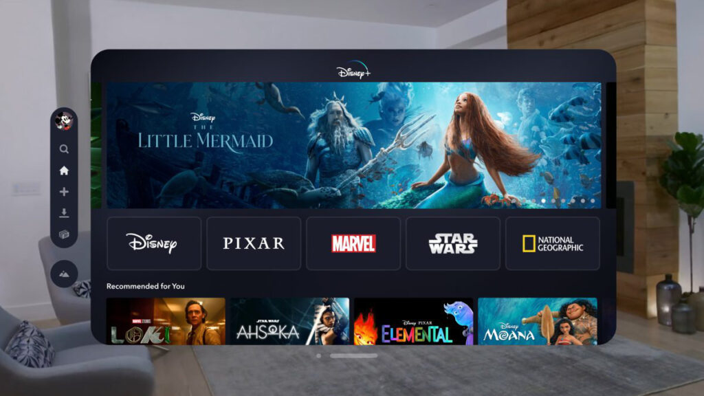 Disney+ steht mit exklusiven Funktionen für die Apple Vision Pro zur Verfügung.