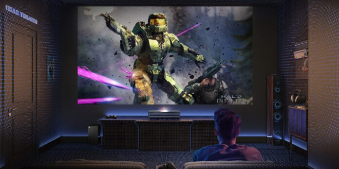 Der Hisense Laser Cinema PX3-Pro visiert Gamer an.