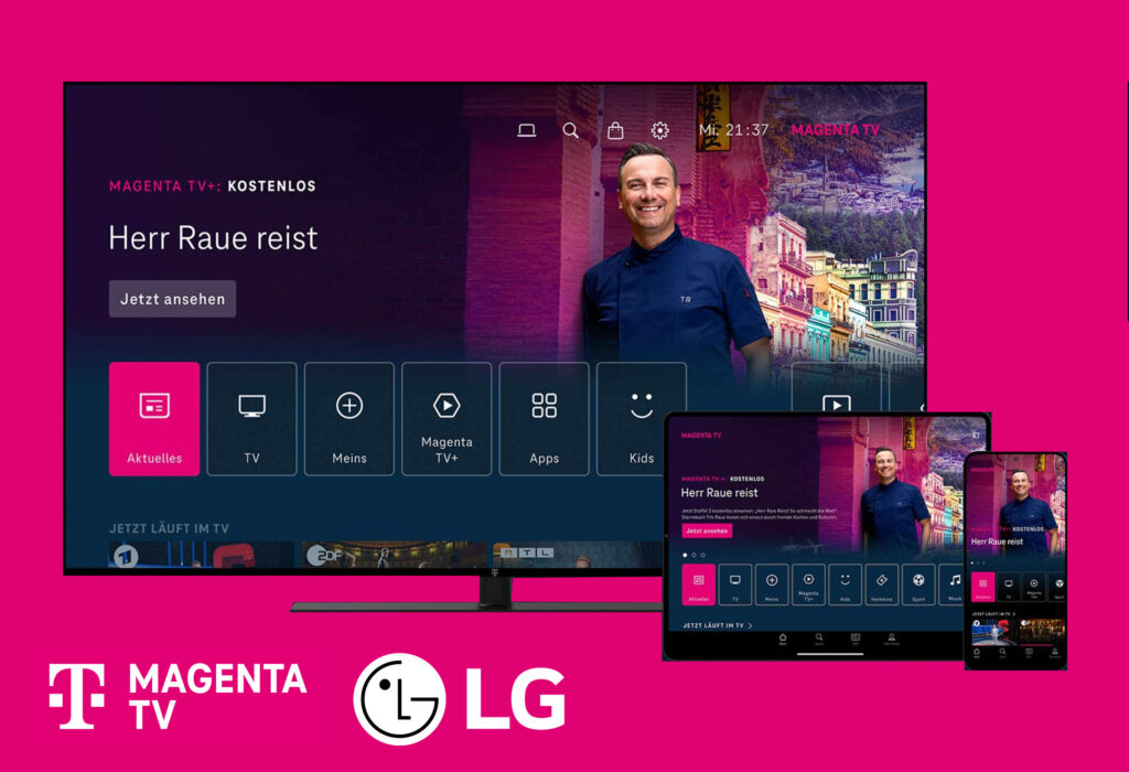 MagentaTV erreicht die Smart-TVs von LG.