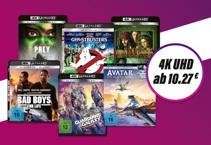 Neue Auswahl reduzierter 4K UHD Blu-rays bereits ab günstigen 10,27 Euro