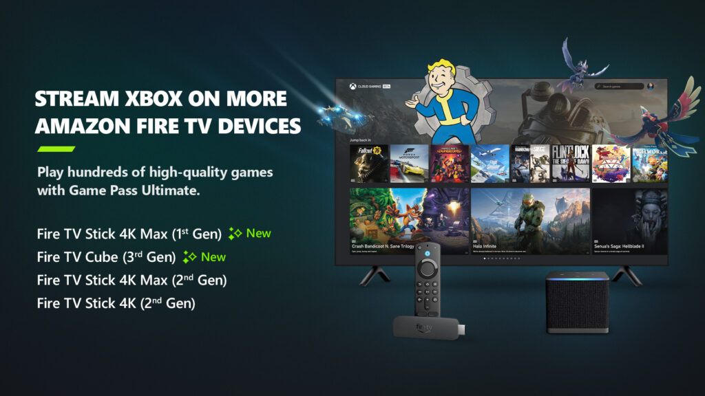 Das Xbox Cloud Gaming erreicht weitere Modelle der Amazon Fire TVs.