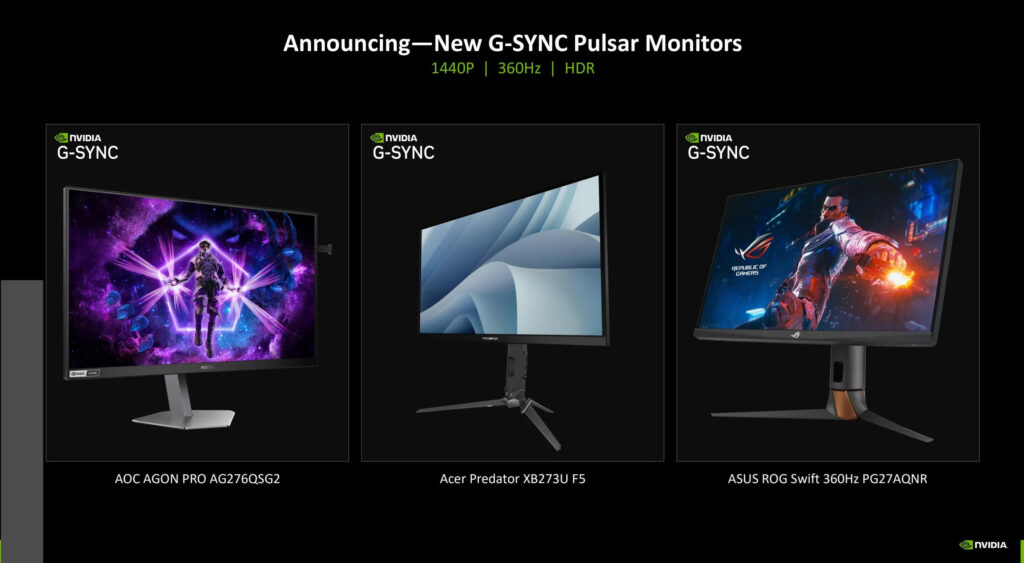 Die ersten Monitore mit G-Sync Pulsar Unterstützung von AOC, Acer und Asus!