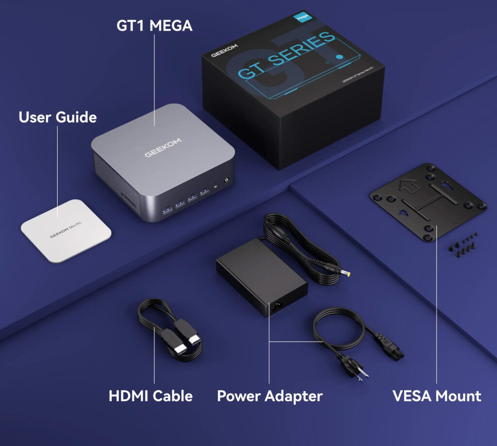 Lieferumfang des Geekom GT1 Mega