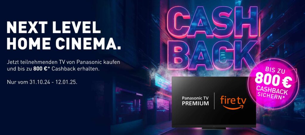 Panasonic verspricht euch bis zu 800 Euro Cashback.