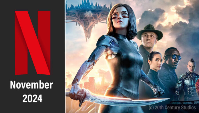 Netflix Neuheiten November 2024: Netflix-Logo + Alita Battle Angel!