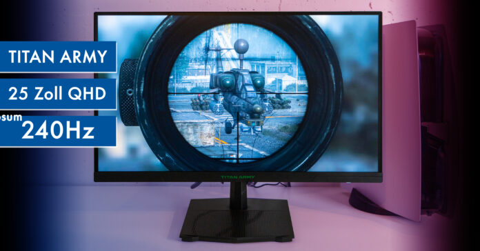 Im Test: Der Titan Army P2510S QHD-Gaming-Monitor mit 240Hz