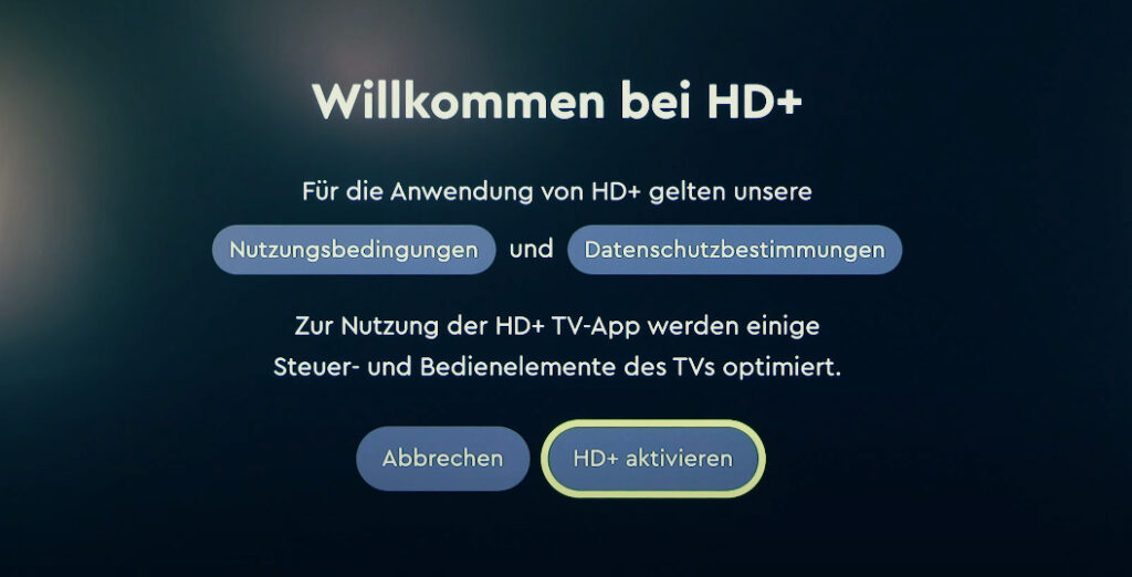 Viele Content-Vorteile lassen sich mit wenigen Klicks aktivieren, wie hier 6 Monate HD+ gratis