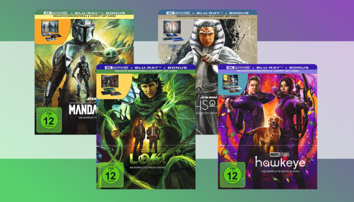 Neu im 4K Blu-ray Steelbook: The Mandalorian (S3), Loki (S2), Ahsoka (S1) und Hawkeye (S1) - Jetzt vobestellen