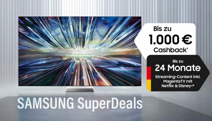 Sichert euch bis zu 1.000 Euro Cashback beim Kauf eines Aktionsgerätes in den Samsung SuperDeals