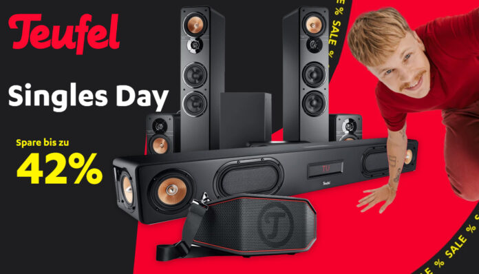 Audiospezialist Teufel bietet euch bis zu 42 Prozent Rabatta zum Singles Day!