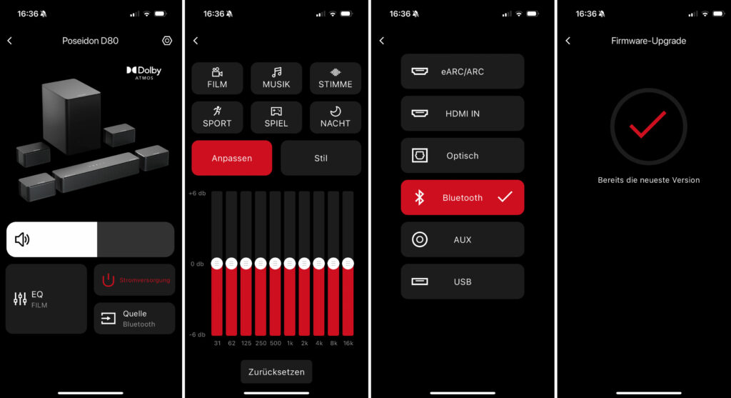 Mit der Ultimea-App lässt sich die Poseidon D80 optimal einrichten und steuern. Auch Firmware-Updates sind mit der App ein Leichtes