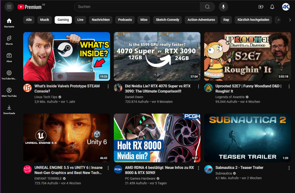 Youtube Premium hat sich in den letzten Monaten zu meiner Lieblings-Streamingplattform entwickelt