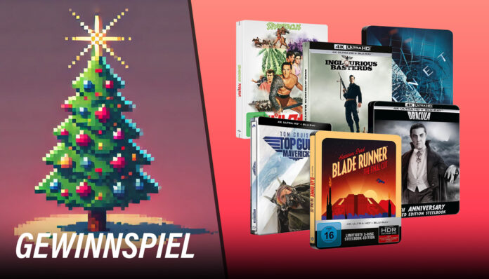 Das Adventskalender-Gewinnspiel endet mit einem schicken 6-Film-Bundle bestehend aus limitierten 4K Blu-ray-Steelbooks