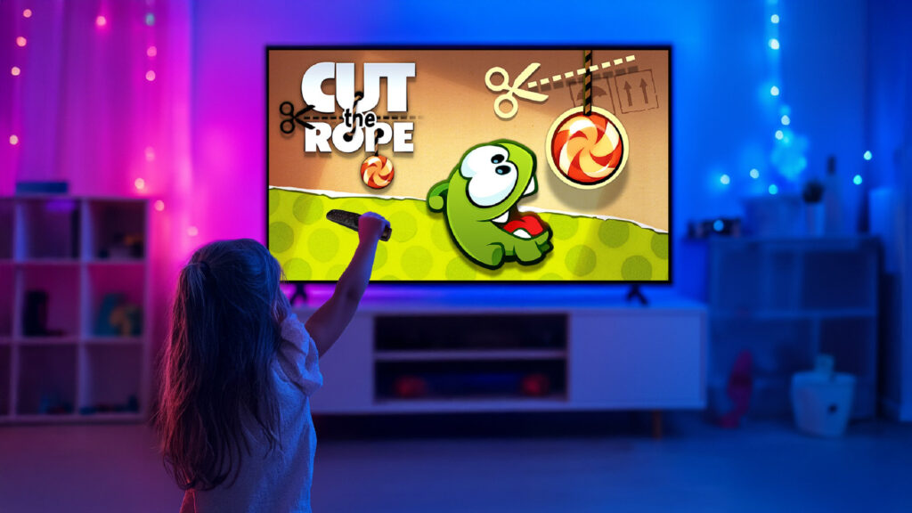 "Cut the Rope" lässt sich per LG Magic Remote steuern.