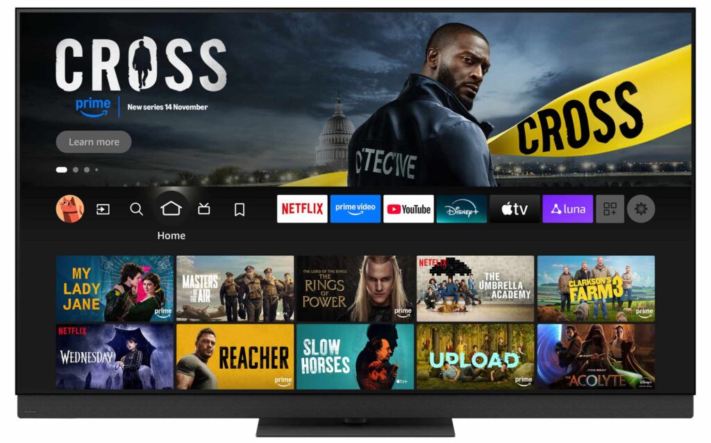 Der Panasonic OLED Z95B nutzt Fire TV als Oberfläche.