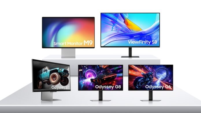 Samsung stellt auf der CES 2025 fünf neue Monitore vor.