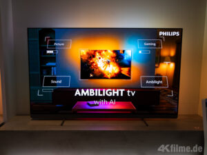 Der OLED910 4K Ambilight OLED TV profitiert vom besten OLED Evo-Panel mit vier Licht-gebenden Schichten