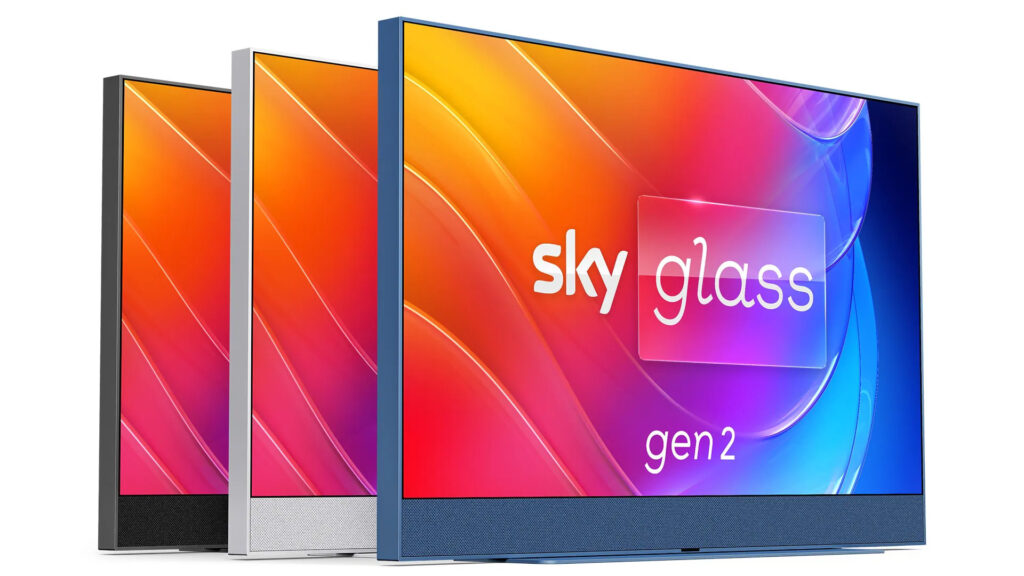 Der Sky Glass Gen 2 erscheint in drei verschiedenen Farben.