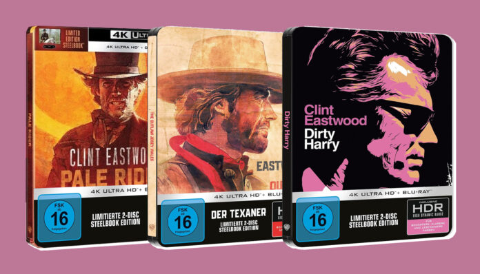 Drei Filmklassiker von und mit Clint Eastwood können erstmals auf 4K Ultra HD Blu-ray vorbestellt werden