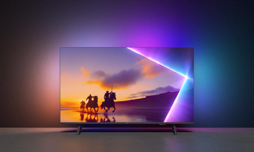 Das 3-seitige Ambilight des Philips PUS8500 erweitert den Bildinhalt über die Grenzen des Displays hinweg und verbessert zudem den Bildeindruck. 