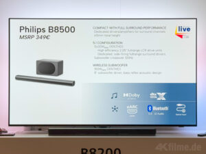 Technische Spezifikationen der Philips B8500 Soundbar im Überblick