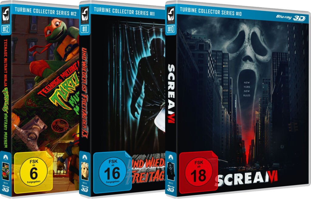 Die neuen 3D Blu-rays fügen sich mit ihrem Design nahtlos in die Turbine Collector Serie ein