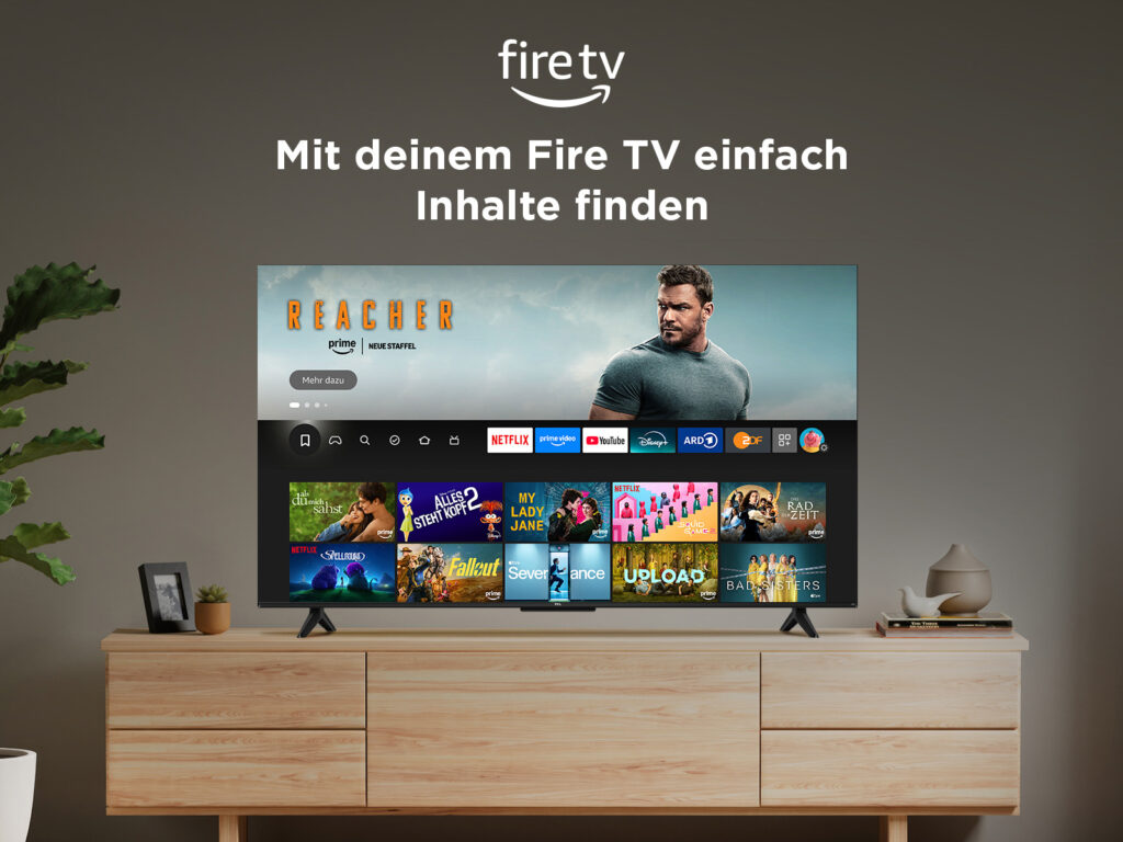 Breite App- und Content-Auswahl dank Fire TV OS