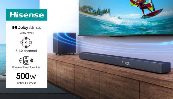 Die Hisense AX5125H 5.1.2 Dolby Atmos Soundbar bietet ein außergewöhnliches Preis-Leistungs-Verhältnis