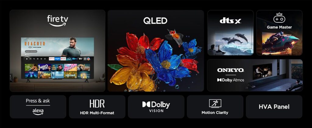 Die wichtigsten Features des TCL T6C 4K QLED Fire TV auf einem Blick